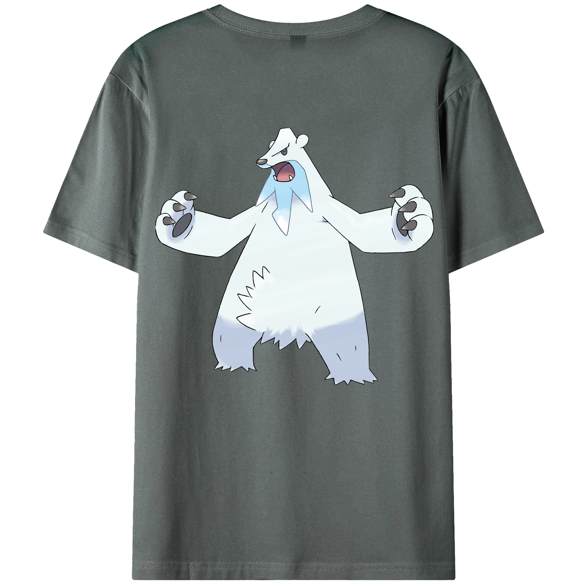 （画像用） ポケットモンスター Pokémon 綿100％ メンズ半袖Tシャツ（バックプリント） 通気性
